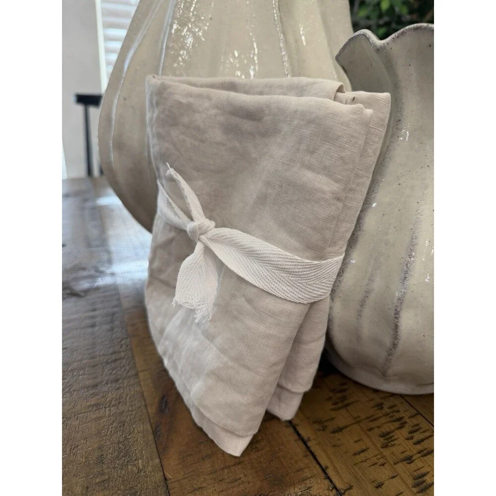 NWOT Quince King Set 2 Linen Pillowcases Natural Chambray